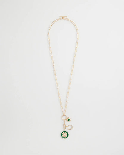 Chico's | Lucky Charm Twice As Nice Necklace/ Green