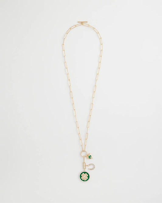Chico's | Lucky Charm Twice As Nice Necklace/ Green