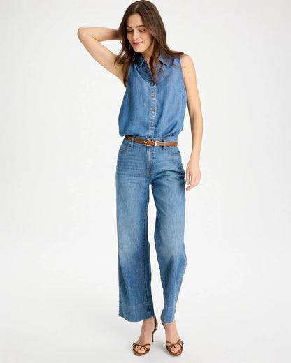 Chico's | Tencel Denim Sleeveless Shirt/ Burano Indigo