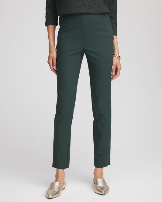 Chico's | Lightweight Juliet Straight Ankle Pants/ Darkest Spruce
