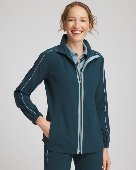 Chico's | Zenergy® UPF Contrast Jacket/ Teal Shadow