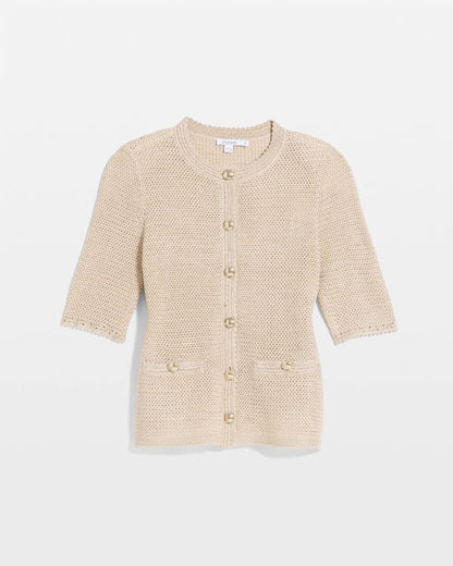 Chico's | Metallic Lady Jacket Cardigan/ Gold