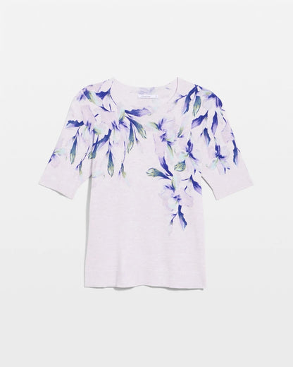 Chico's | Ella Short-Sleeve Orchid Sweater/ Orchid Mist