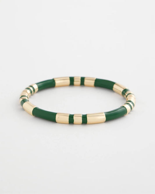 Chico's | Green Enamel Hinge Bangle/ Green