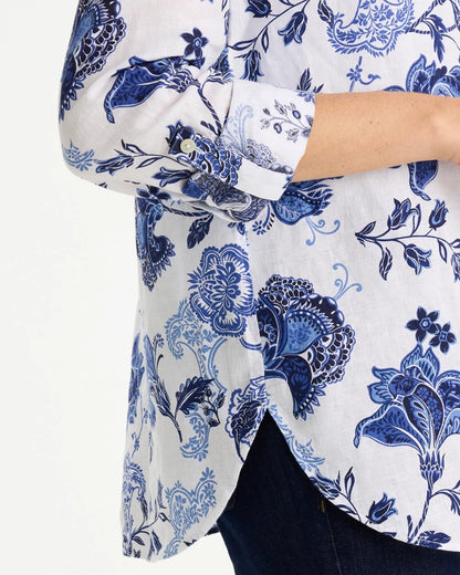 Chico's | No Iron™ Linen Bloom Shirt/ Amparo Blue