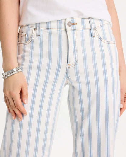 Chico's | Striped Relaxed Boyfriend Jean/ Bungalow Indigo Stripe