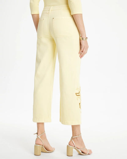 Chico's | Trouser Cutwork Crop Jeans/ Golden Haze