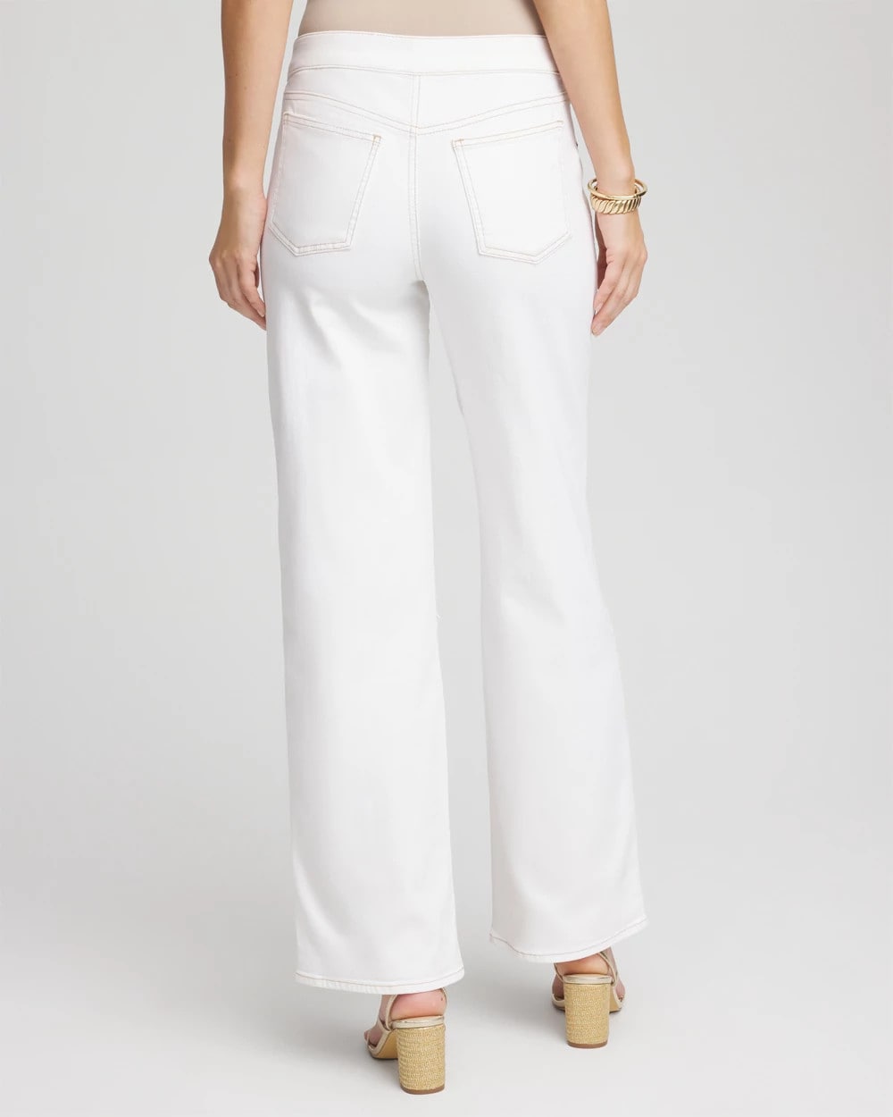 Chico's | Seeded Pull-On Wide-Leg Jeans/ Natural Seeded