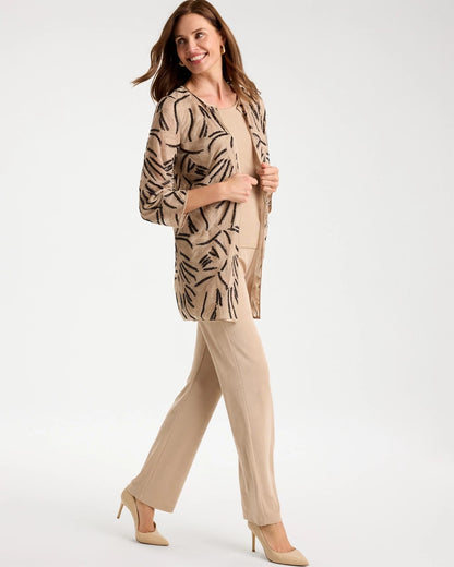 Chico's | Travelers™ Collection Embroidered Sequins Jacket/ New Sonora Sand