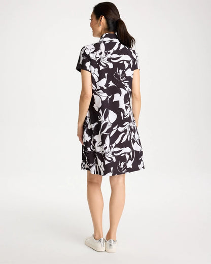 Chico's | Zenergy® UPF Floral Nights Bungee Dress/ Black