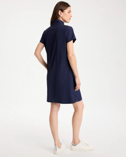 Chico's | Zenergy® UPF Mockneck Bungee Dress/ Passport Blue