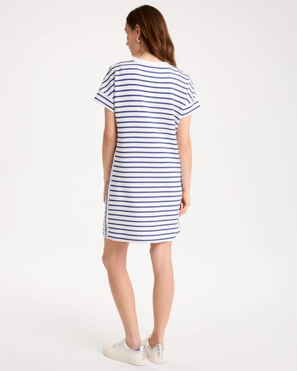Chico's | Zenergy® Soft Striped Contrast Dress/ Starlit Navy