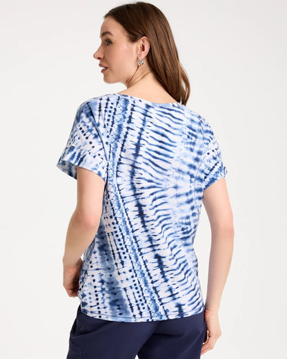 Chico's | Zenergy® Tie-Dye Drop Shoulder Tee/ Passport Blue
