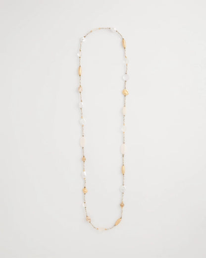 Chico's | Neutral Shell Long Necklace/ Neutral