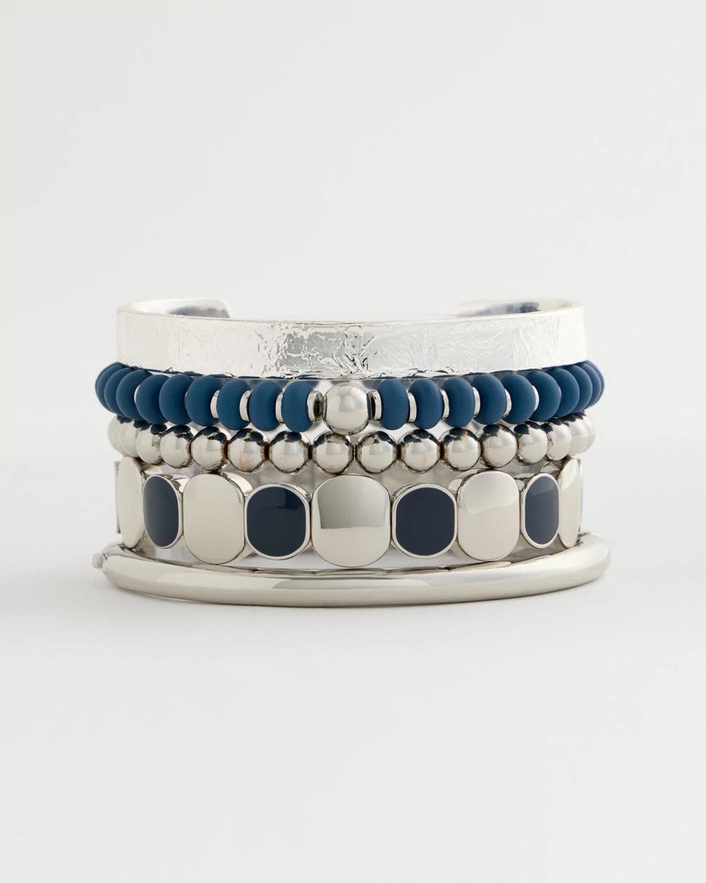 Chico's | Navy Resin Glam Stretch Bracelet/ Navy