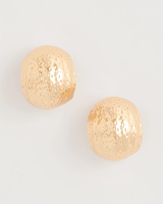 Chico's | Crinkle Goldtone Hoop Earrings/ Gold