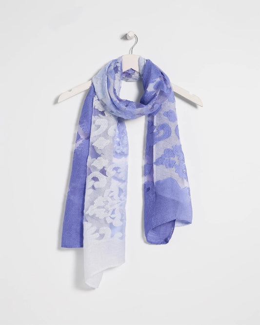 Chico's | Ombre Burnout Oblong Scarf/ Blue