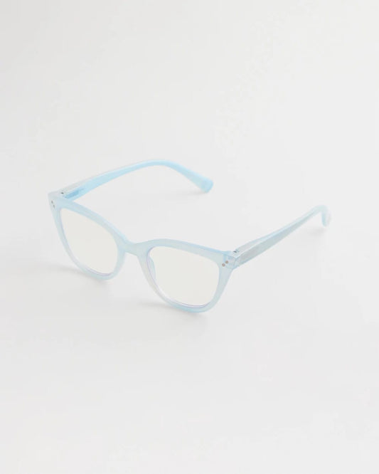 Chico's | Pearlescent Cat Eye Readers/ Light Blue