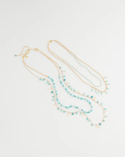 Chico's | Multi-Strand Aqua Layering Necklace/ Aqua