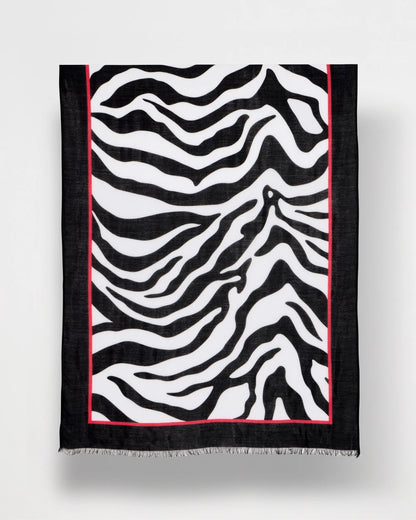 Chico's | Animal Print Oblong Scarf/ Black