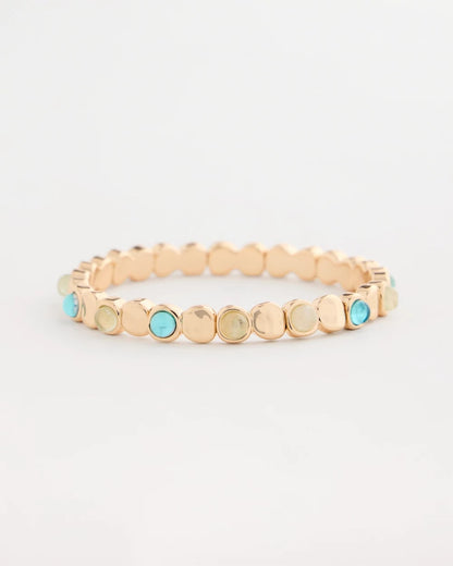 Chico's | Quartz Stone Small Stretch Bracelet/ Light Blue