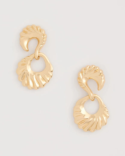 Chico's | Golden Doorknocker Earrings/ Gold