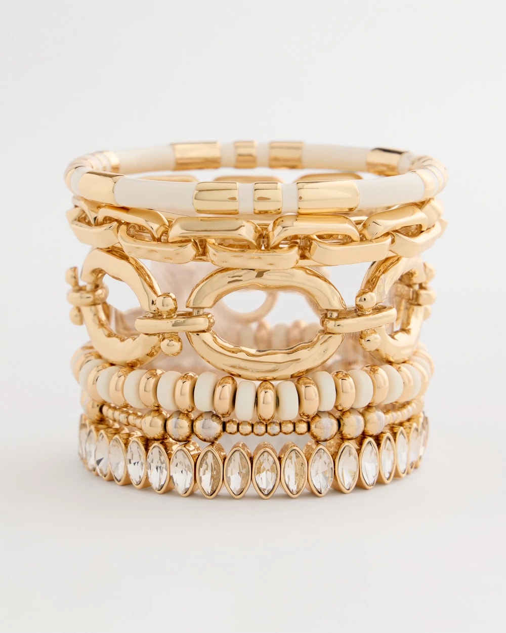 Chico's | White Enamel Hinge Bangle/ White