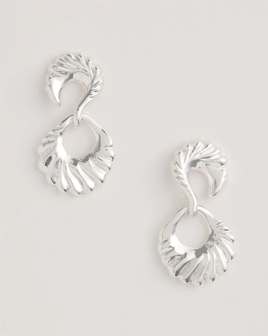 Chico's | Silvertone Doorknocker Earrings/ Silver