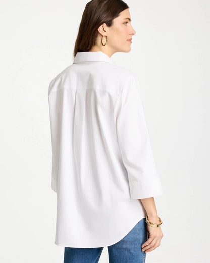 Chico's | No Iron™ Stretch Popover Tunic/ Optic White
