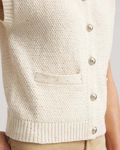 Chico's | Button-Up Sweater Vest/ Gold
