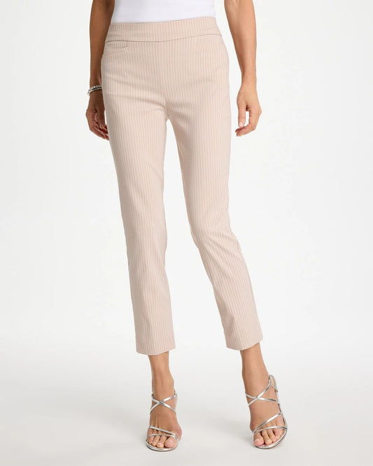Chico's | Brigitte™ Slim Twill Stripe Neutral Crop/ Neutral