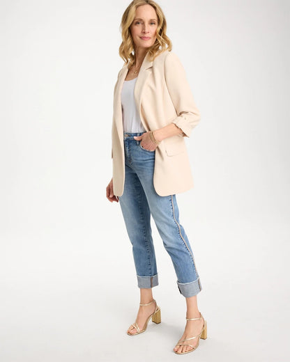 Chico's | Girlfriend Roll Cuff Crop Jeans/ Allegro Indigo