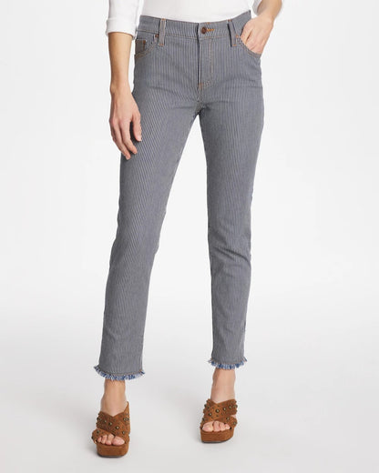 Chico's | Pinnacle Stripe Girlfriend Ankle Jeans/ Denim