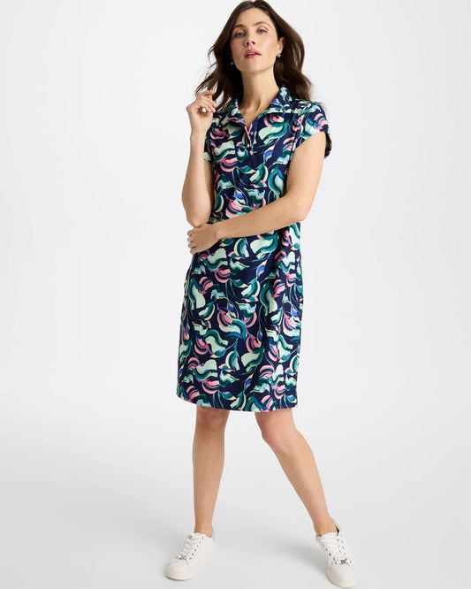 Chico's | Zenergy® UPF Blooms Polo Dress/ Blossom