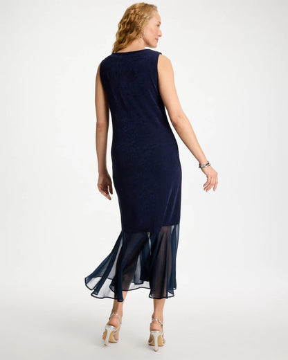 Chico's | Travelers™ Chiffon Hem Dress/ Travelers India Ink