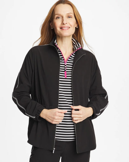Chico's | Zenergy® UPF Lattice-Trim Jacket/ Black