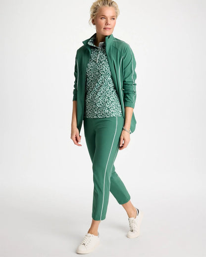 Chico's | Zenergy® UPF Paint Snap Mockneck/ Water Lily Green