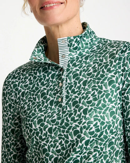 Chico's | Zenergy® UPF Paint Snap Mockneck/ Water Lily Green