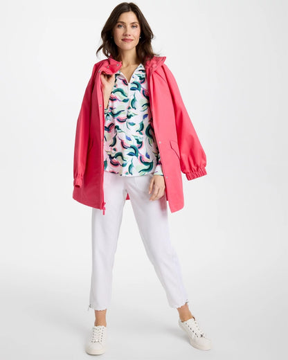 Chico's | Zenergy® UPF Blooms Mock Zip Polo/ Blossom
