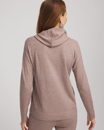 Chico's | Zenergy® Luxe Rhinestone Sweater/ Taupe Heather