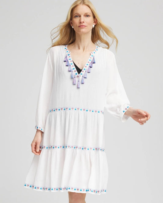 Chico's | Chico's Beach Swimsuit Cover-Up Dress/ Alabaster