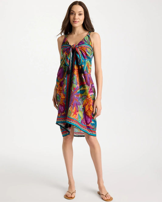 Chico's | Magicsuit® Cactus Flower Pareo/ Multi Print