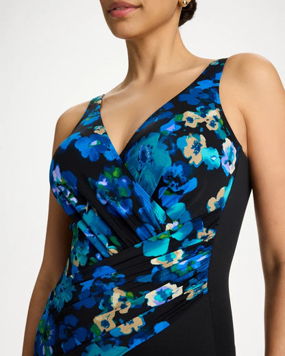 Chico's | Secret Garden Oceanus One Piece/ Black/Multi