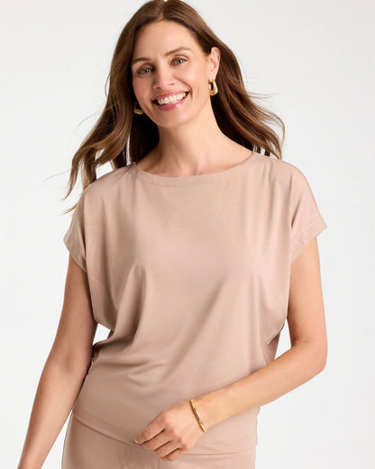 Chico's | Travelers™ Palm Embossed Knit Top/ Mocha Mousse