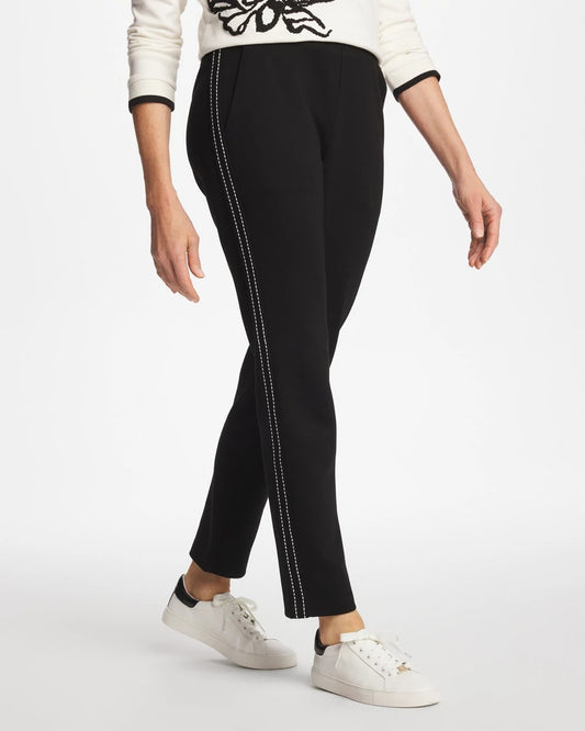 Chico's | Zenergy® Double-Knit Pick Stitch Ankle Pants/ Black