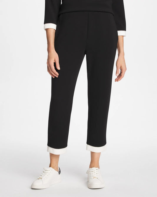 Chico's | Zenergy® Soft Caviar Bead Contrast Pants/ Black