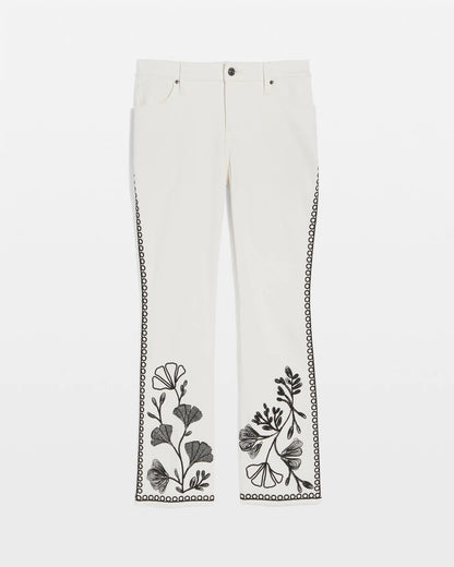 Chico's | Ginkgo Girlfriend Cropped Flared Jeans/ Sea Salt