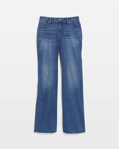 Chico's | Girlfriend Frayed Flared Jeans/ Jessamine Indigo