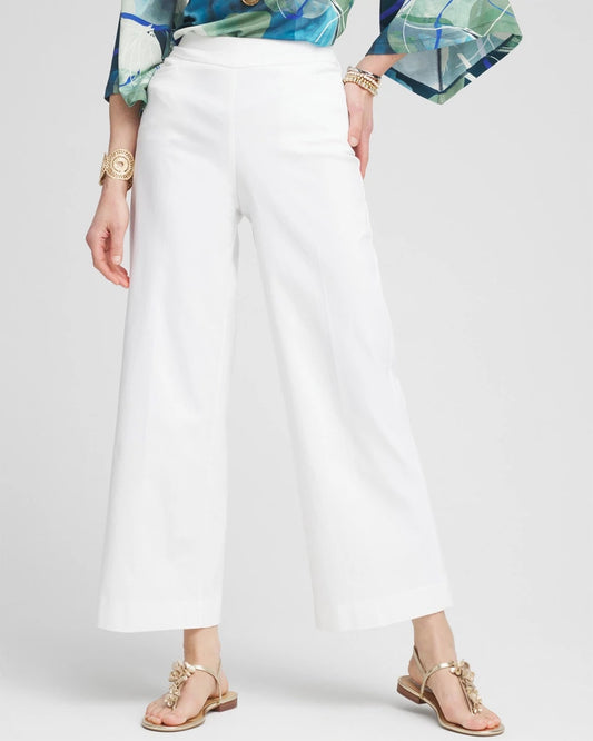 Chico's | Brigitte™ Wide-Leg Cropped Pants/ Alabaster