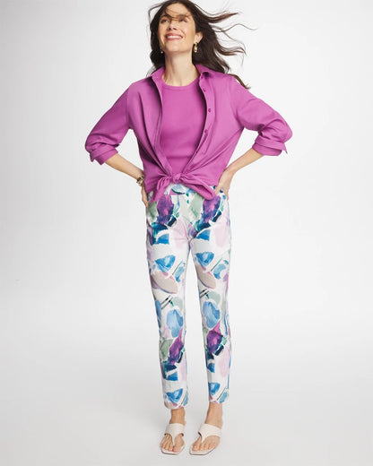 Chico's | Blur Geo Brigitte™ Slim Ankle Pants/ Passport Blue